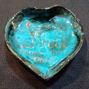 Madeira Aimero Paris French Heart Trinket Dish Glazed Ceramic 100 Champs Elysees